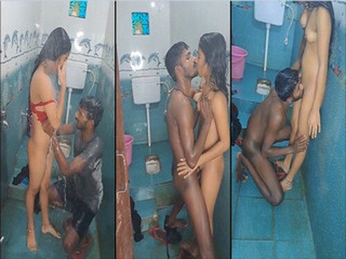 Indian Cpl Bathing and Fucking In Bathroom