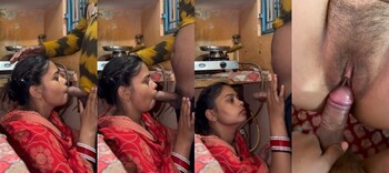Sexy Indian Wife Blowjob and Fucking In Kitchen