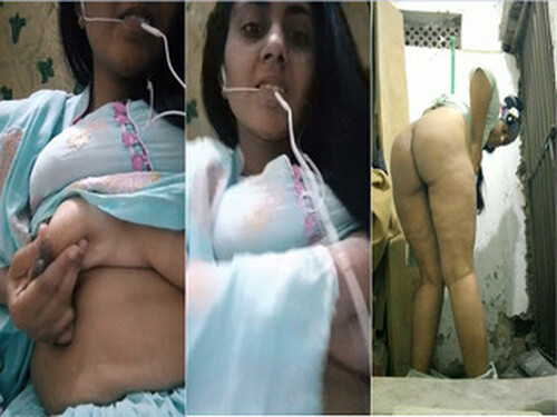 PAKISTANI CHUBBY MILF SQUEEZING BOOBS HARD & SHOWING BIG ASS TO LOVER
