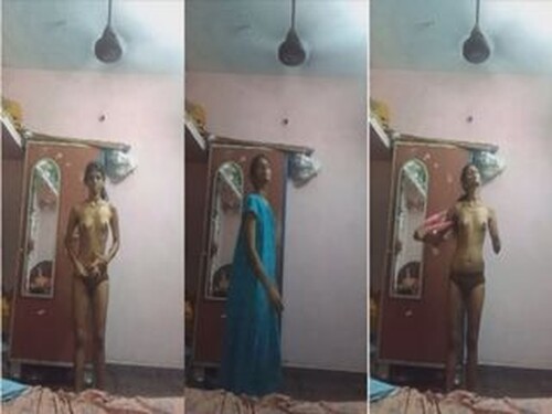 Indian Slim Girl Striping and Shows