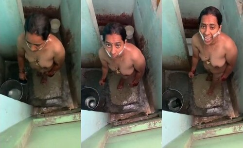 Indian Mom Bathing Capture By Son