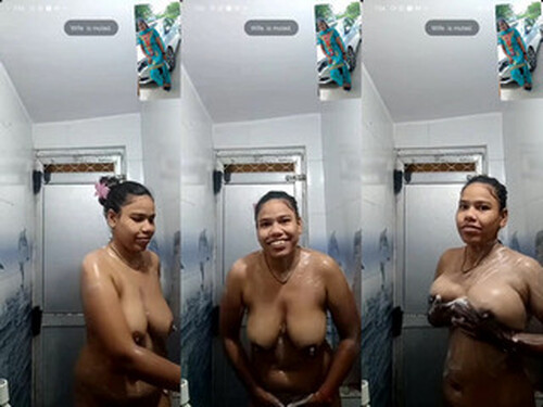 Sexy Indian Wife Bathing