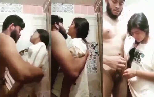Indian Lover Handjob and Hard Fucking In Bathroom