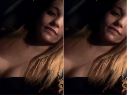 Indian Girl Pressing Her Boobs