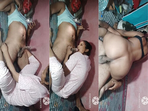 Horny Indian Wife Blowjob and Ridding Dick