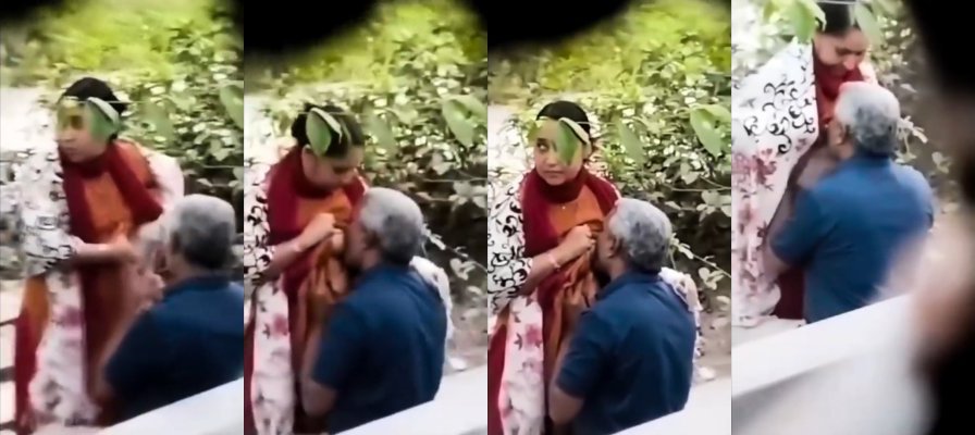 DESI OLD MAN SUCKING AUNTY’S BOOBS IN PARK SECRETLY CAPTURED