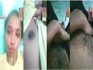 Cute Desi Slim Girl Shows Boobs and Pussy