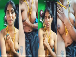 Horny Tamil Wife Shows Her Boobs On VC