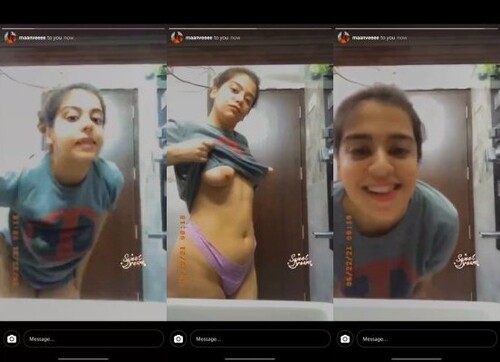 Cute Indian Girl Shows Boob