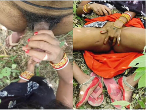 Indian Village Wife OutDoor Blowjob and Fucking