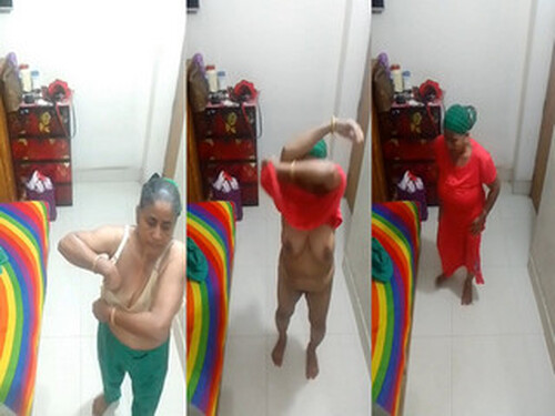 Indian Big Boob Tanker Aunty Changing