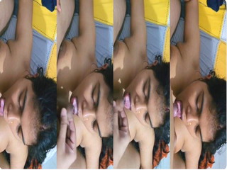 Sexy Desi Wife Bj and Eating Cum