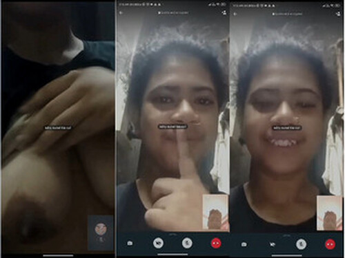 Cute Indian Girl Shows Big Boobs on VC