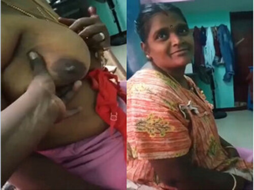 Indian Wife Boobs Pressing by Hubby
