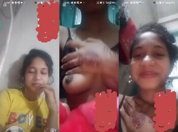 Shy Indian mal Shows her Boobs On VC