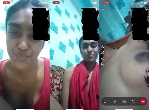 Slim Indian Mal Shows Boobs For Lover