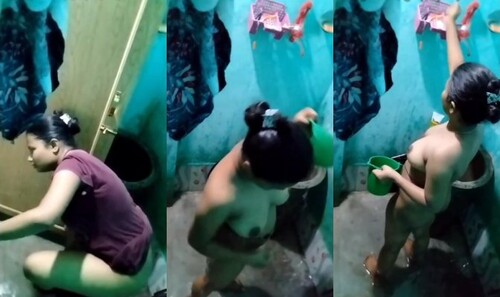 Cute Indian Girl Bathing Capture
