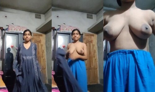 Cute Indian girl Striping and Shows Big Boobs