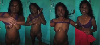 Indian Tamil Bhabhi Wearing Cloths Record by Hubby