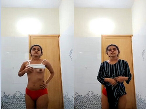 Cute Indian Mall Striping and Shows Boobs
