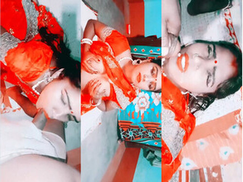 Horny Indian Wife Blowjob and Hubby Cum On Her Face