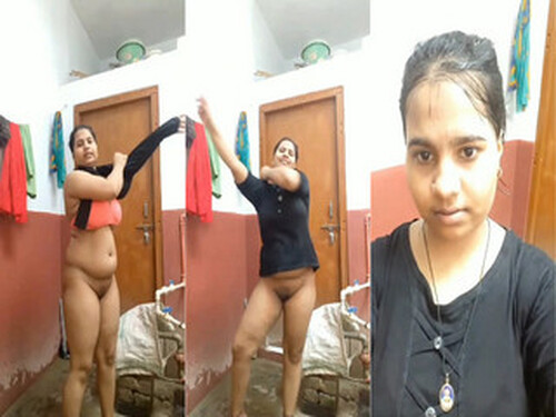 Sexy Indian girl Wearing Cloths After Bathing
