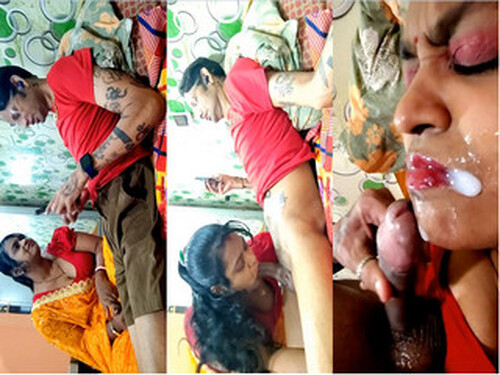 Horny Indian Wife Blowjob and hubby Cum on her Face (Updates)