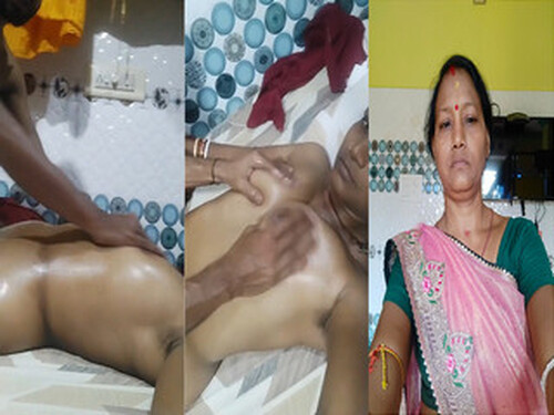 Indian Boudi Bathing and Body massage By Hubby Part 3