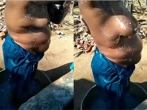 Indian Bhabhi Bathing