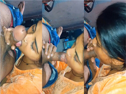 Hot Indian Wife Sucking Dick