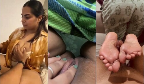 Horny Indian BBW Girl Shows and Give FootJob
