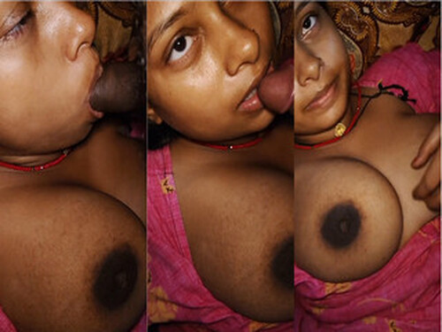 Horny Indian Wife Blowjob and Cum On Her Boobs (Updates)