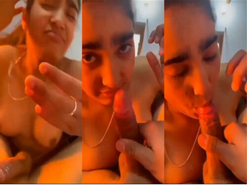 Cute Indian Girl Sucking Lover Dick