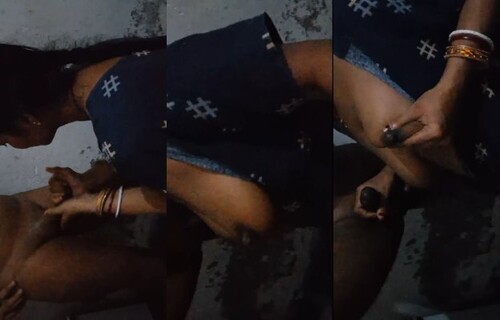 Horny Indian Wife Sucking Dick