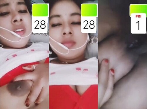 Sexy Indian Girl Shows Her Boobs and Pussy On VC Part 2