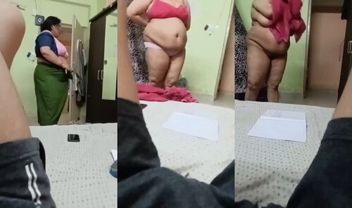 Indian BBW Wife Changing Cloths Record By Hubby