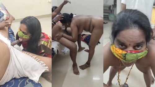 Indian Tamil Threesome Blowjob and Fucking