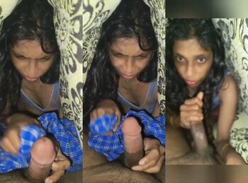 Cute Slim Indian Wife Blowjob and Ridding