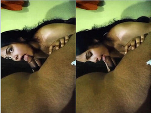 Horny Indian Wife Sucking Dick
