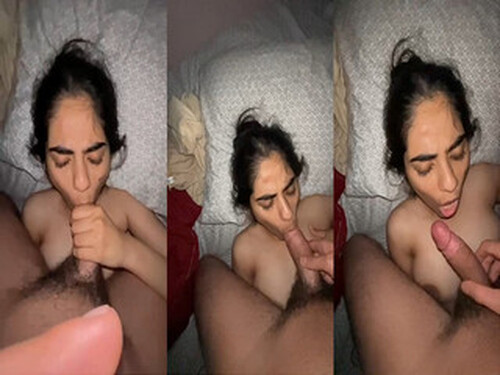 Horny Indian Girl Sucking Lover Dick
