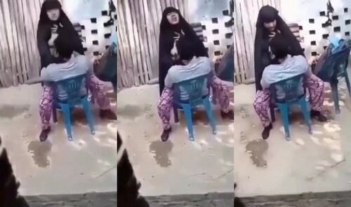 Horny Gf In Burka Riding On Lover Outdoor