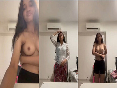 Cute Indian Girl Strip and Shows her Boobs