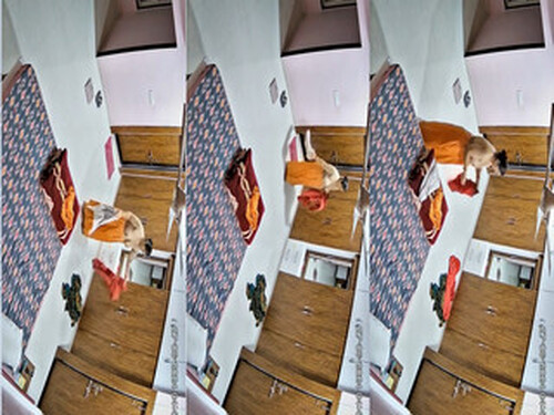 Indian Bhabhi Wearing Cloths After Bathing