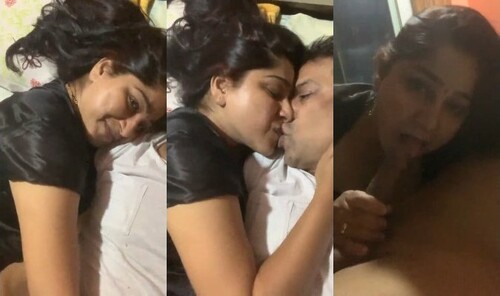 Sexy Indian Wife Kissing and Blowjob