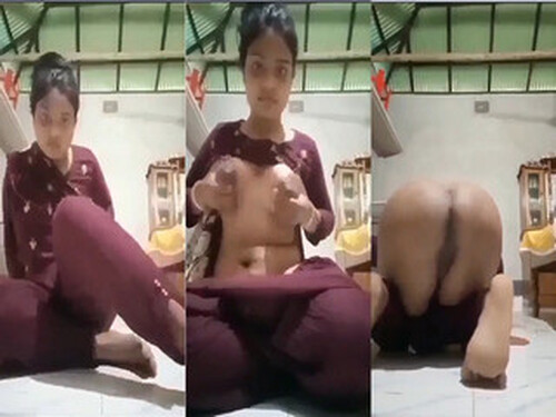 Sexy Indian Girl Shows her Boob and Ass