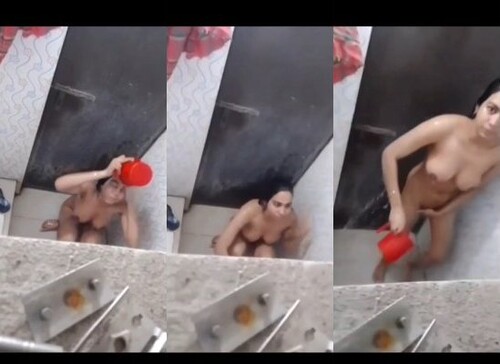 Cute Indian Sis bathing Video Record By Bro