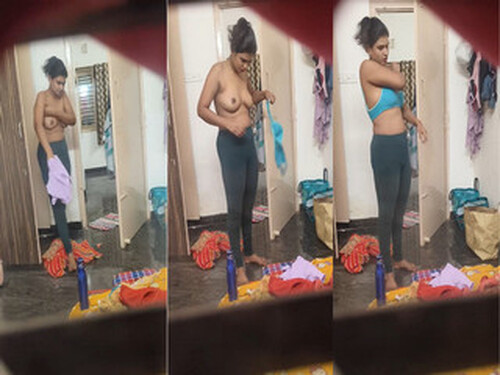 Bangalore Lady Dress Change Record In Hidden Cam Part 1