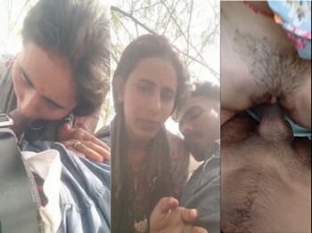 Indian Cheating Wife Blowjob and Ridding Lover Dick OutDoor