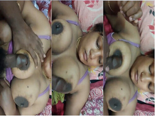 Indian Tamil Wife Boobs Pressing