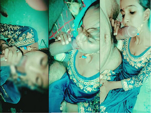 Horny Indian Wife Sucking Dick